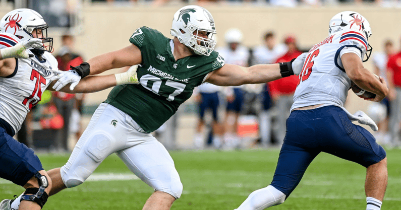 Michigan State defensive tackle Maverick Hansen