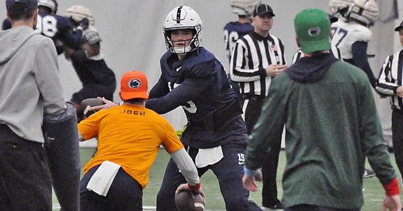 penn-state-football-drew-allar-practice