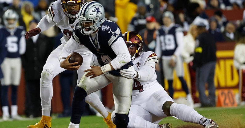 Dallas Cowboys QB Dak Prescott vs. the Washington Commanders in 2022
