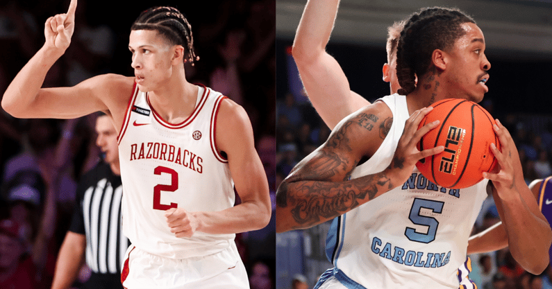Arkansas' Trevon Brazile, North Carolina's Armando Bacot