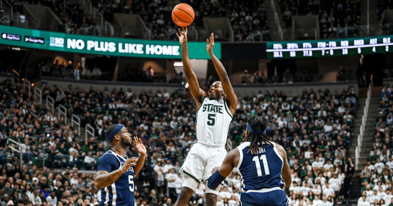 Michigan State guard Tre Holloman