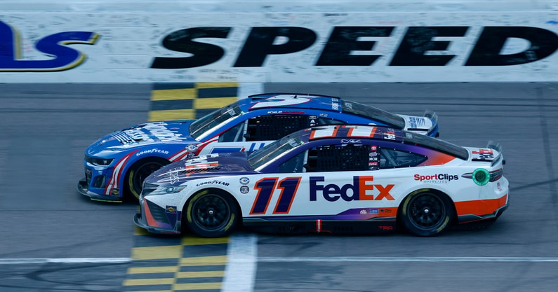 2023 NASCAR Denny Hamlin Kyle Larson Kansas