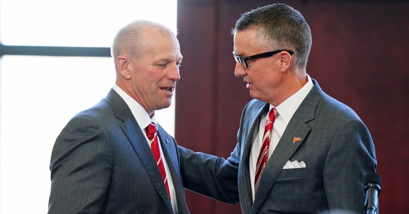 Alabama coach Kalen DeBoer and AD Greg Byrne (1)