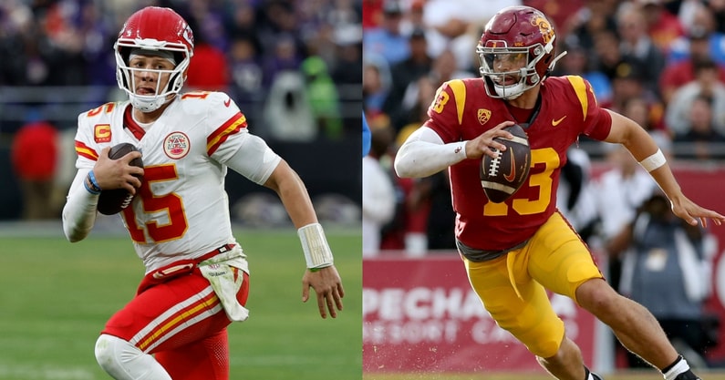 kansas-city-chiefs-quarterback-patrick-mahomes-addresses-chicago-bears-decision-drafting-caleb-williams