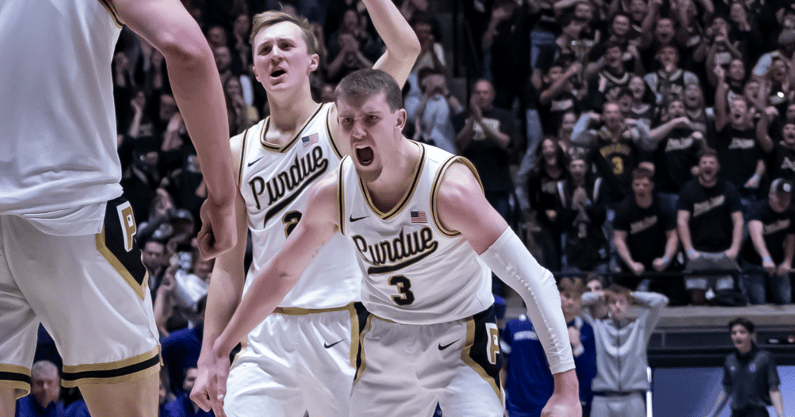 Purdue's Fletcher Loyer and Braden Smith
