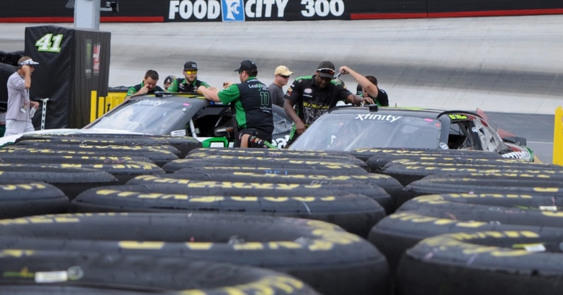 General view of Goodyear tires during practice for the NASCAR Monster Energy Bass Pro Shops NRA Night Race at Bristol Motor Speedway. Mandatory Credit: Randy Sartin-USA TODAY Sports