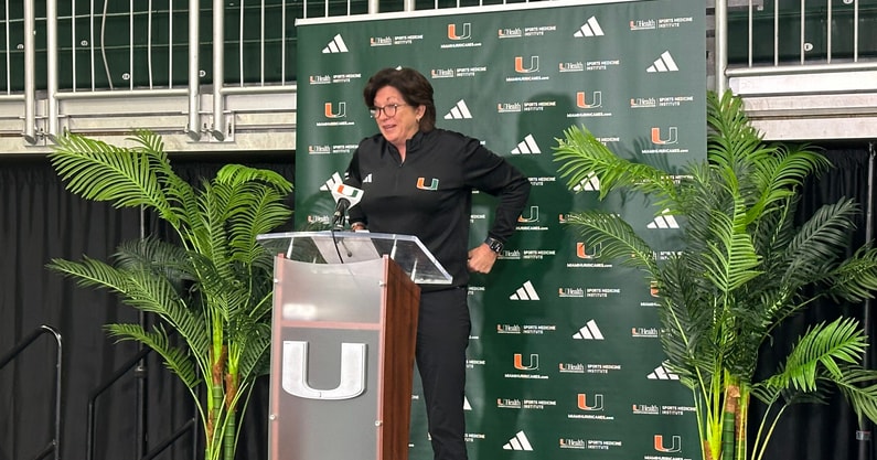Miami coach Katie Meier retirement press conference