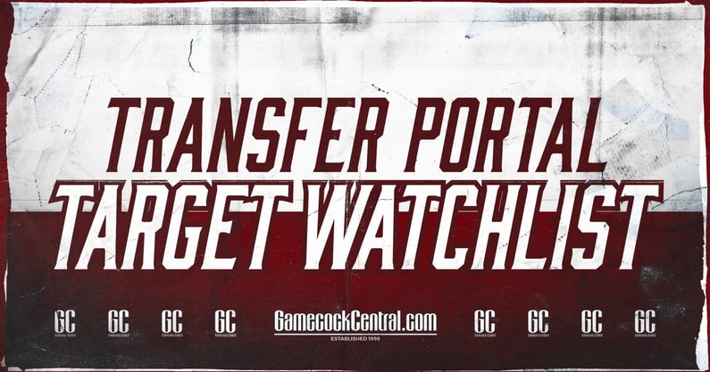 Graphic depicting a South Carolina Gamecocks basketball watch list for the transfer portal