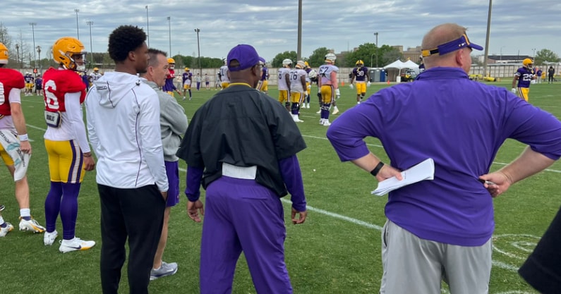 LSU RB target James Simon takes in practice (Photo: James Simon)