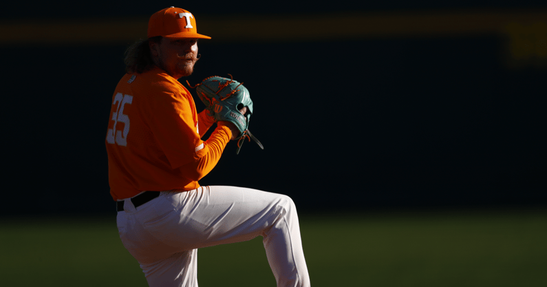 Kirby Connell tossed career highs of total pitches and innings pitched for Tennessee in a Saturday win over Georgie. Credit: UT Athletics