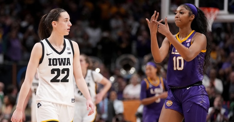 LSU and Iowa face off in the Elite 8 (Zach Boyden-Holmes / USA TODAY NETWORK)