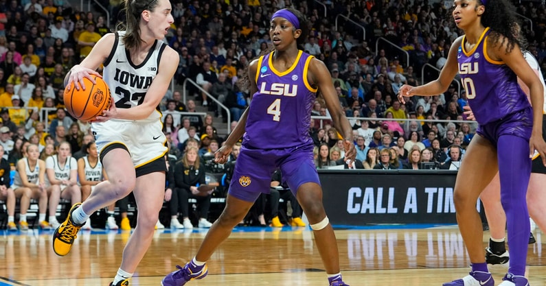 NCAA Womens Basketball: NCAA Tournament Albany Regional-LSU vs Iowa