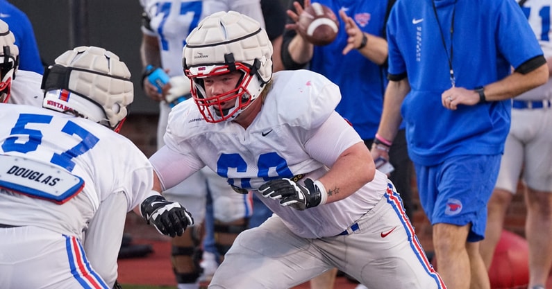 3-22 SMU FB Spring Practice-104 copy