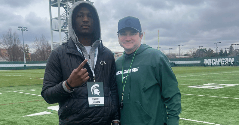 2026 four-star LB Cincere Johnson on Michigan State unofficial visit