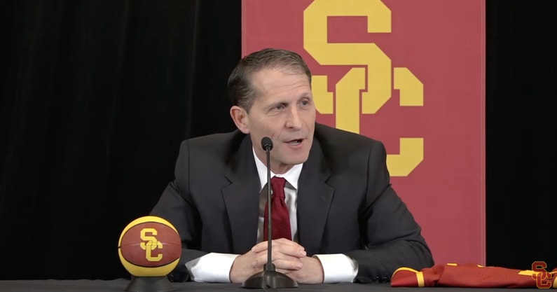New USC head coach Eric Musselman speaks to the media at his introductory press conference