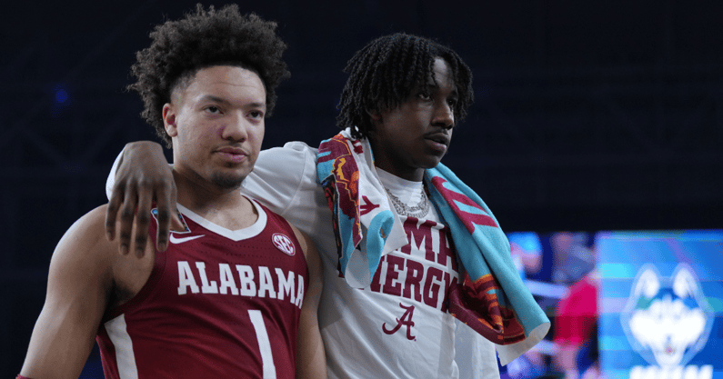 Alabama guards Mark Sears and Davin Cosby