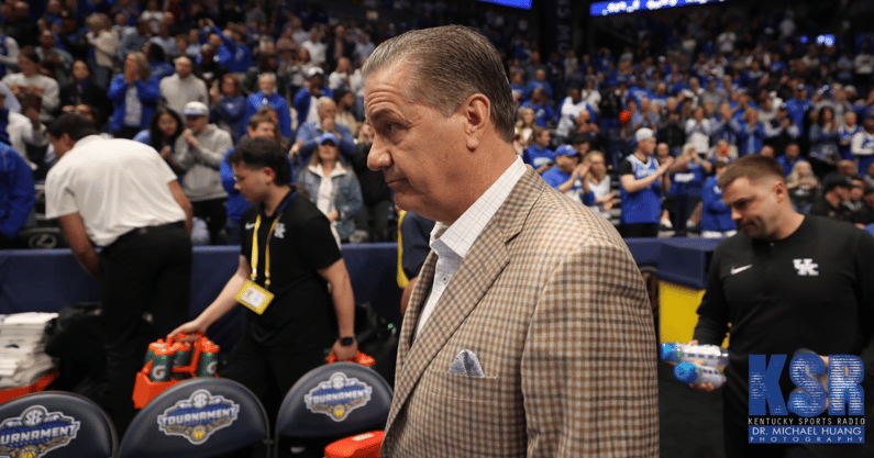 Kentucky coach John Calipari leaves the floor after his team loses in the SEC Tournament - Dr. Michael Huang, Kentucky Sports Radio