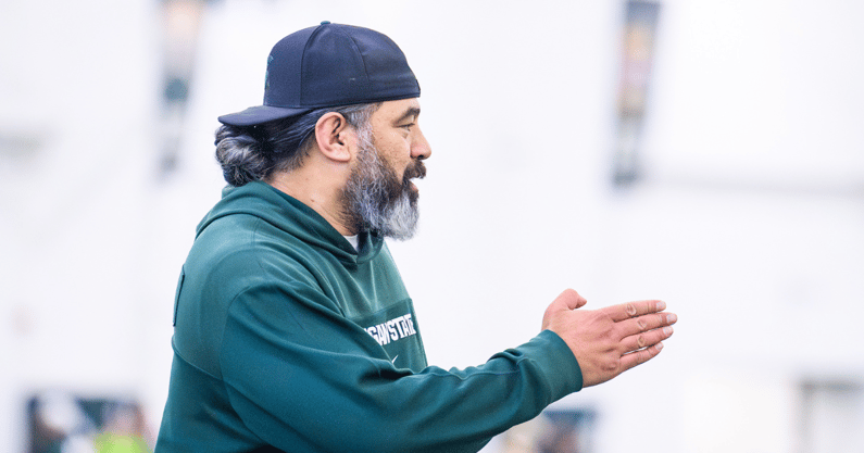 Michigan State defensive line coach Legi Suiaunoa