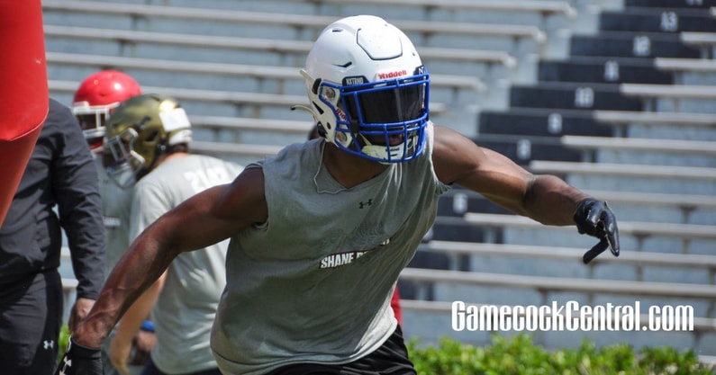 South Carolina football commitment Anthony Addison pictured at the Gamecocks' camp in 2023 (Photo Credit: Joe Macheca | GamecockCentral.com)