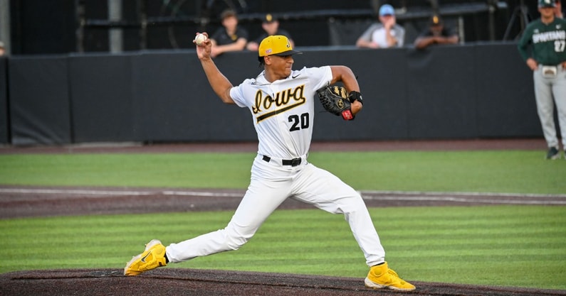 Marcus Morgan pitched well in the Hawkeyes win over Ohio State. (Photo by Dennis Scheidt)