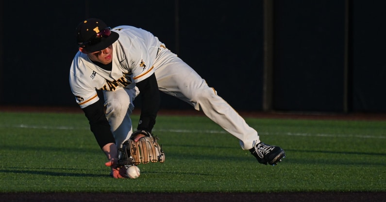 Gable Mitchell fields a ball against St Thomas. (Photo by Dennis Scheidt)