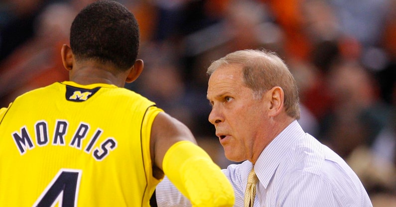 Former Michigan coach John Beilein and guard Darius Morris