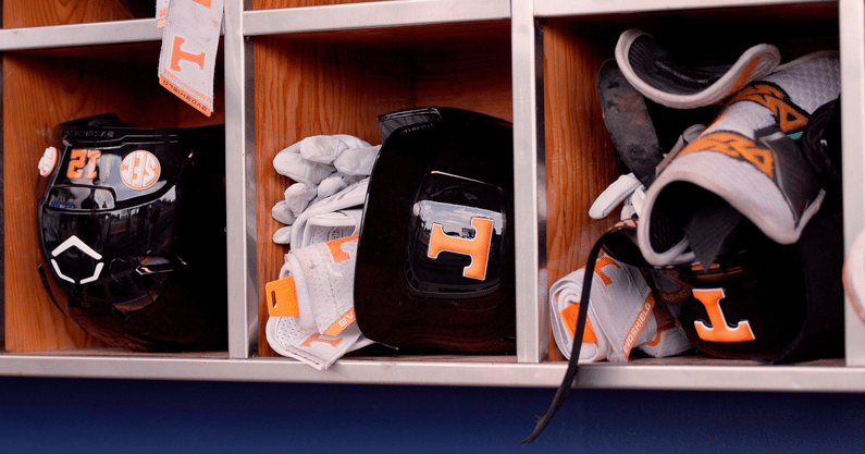 Tennessee baseball helmets. Credit: UT Athletics