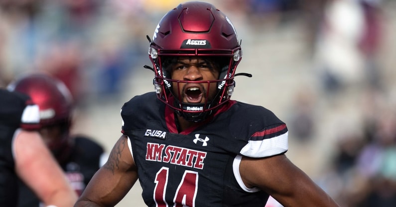 former-new-mexico-state-wide-receiver-trent-hudson-commits-mississippi-state-ncaa-transfer-portal