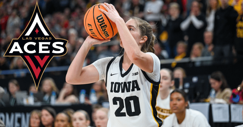 Kate Martin attempts a three-pointer against the Nebraska Cornhuskers. (Photo by Dennis Scheidt)