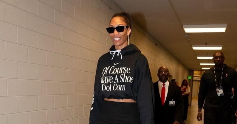 A'ja Wilson arrives at Colonial Life Arena (Courtesy: Nike)