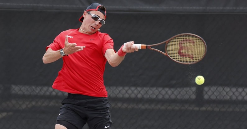 Justin Boulais, photo courtesy of Ohio State men's tennis