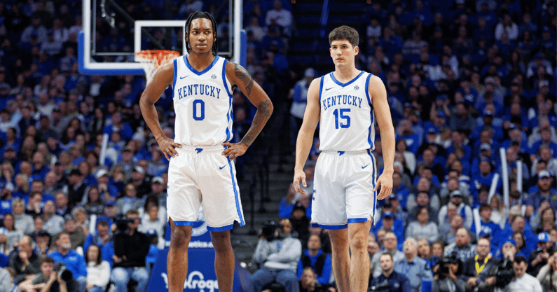 Photo of Rob Dillingham (left) and Reed Sheppard by Jordan Prather | USA TODAY Sports
