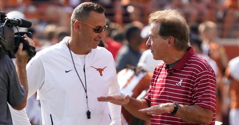 texas-head-coach-steve-sarkisian-expects-nick-saban-great-addition-espn-college-gameday
