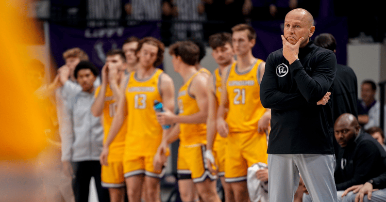 Photo of Lipscomb head coach Lennie Acuff by Andrew Nelles, The Tennessean | USA TODAY NETWORK