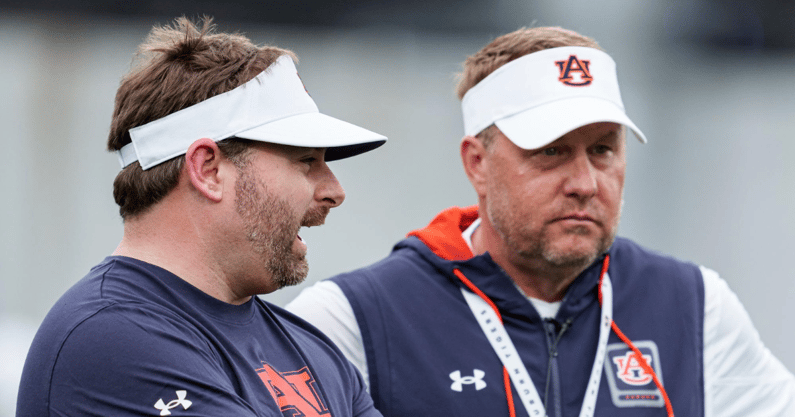 Will Redmond and Hugh Freeze (Photo by Auburn Athletics)