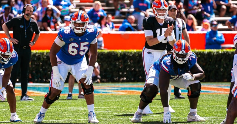 Florida Gators offensive line (Jordan Herald/UAA Photo)