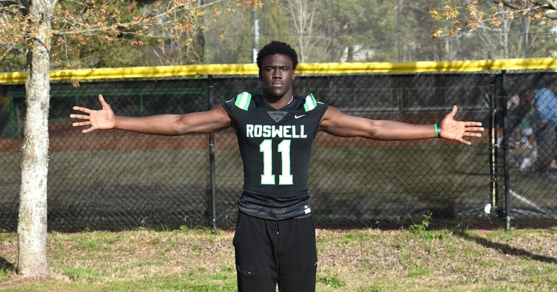 South Carolina target Kobby Sakyi-Prah is pictured at his high school (Photo: Rusty Mansell | On3)