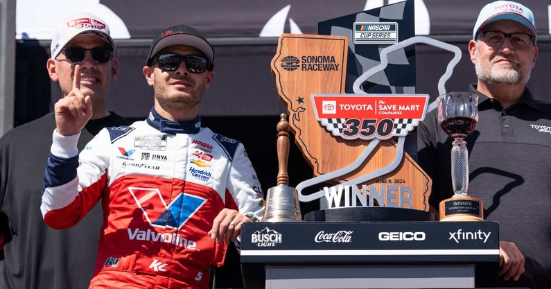 Kyle Larson Sonoma Victory Lane