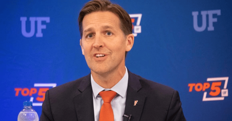US Sen. Ben Sasse answers questions during an open forum discussion at Emerson Alumni Hall in Gainesville, Florida, on October 10. Lawren Simmons/USA Today Network
