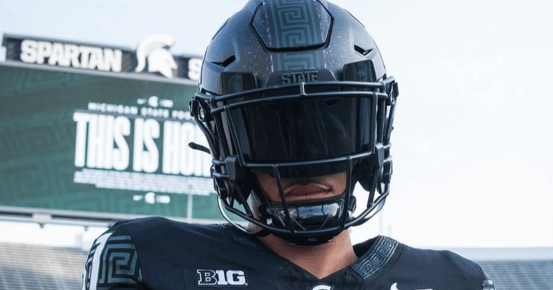 2025 TE Jayden Savoury on Michigan State official visit (photo via social media)