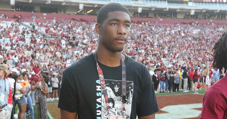 South Carolina EDGE commitment Anthony Addison is pictured during a previous visit to Columbia (Photo: GamecockCentral.com)
