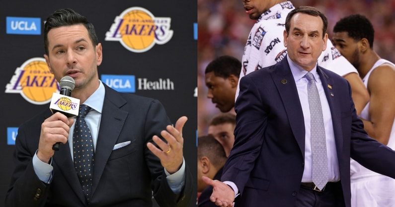 JJ Redick Mike Krzyzewski NBA