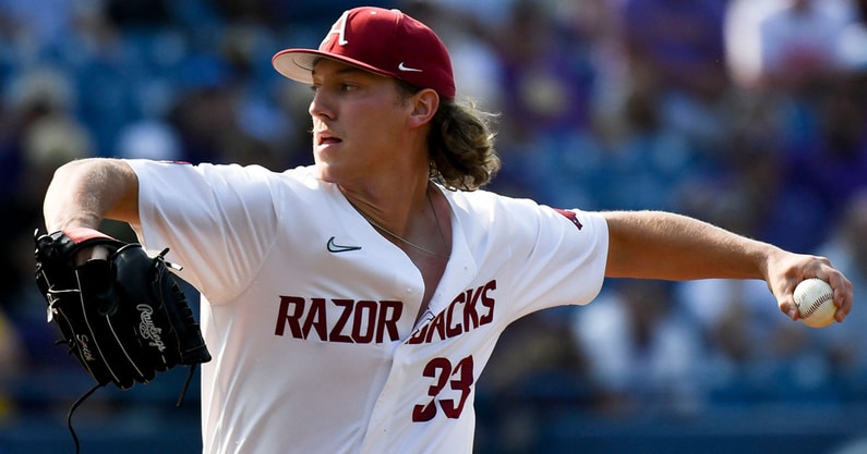 Arkansas pitcher Hagen Smith