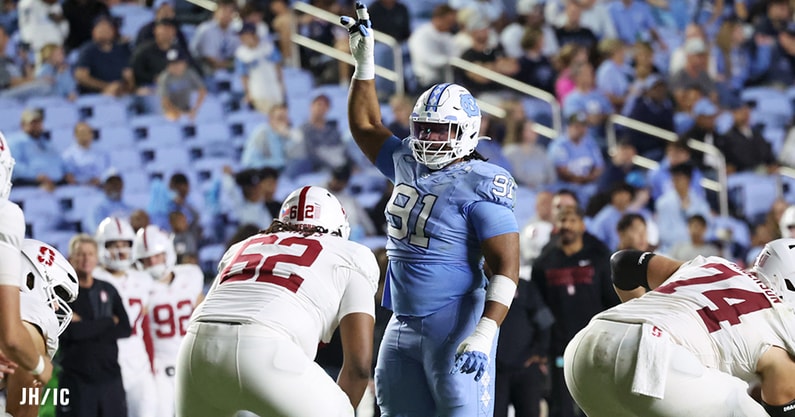 UNC defensive lineman Leroy Jackson against Stanford.