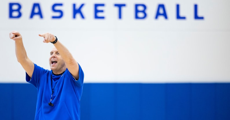 Mark Pope.UK Men’s Basketball practice.Photo by Chet White | UK Athletics