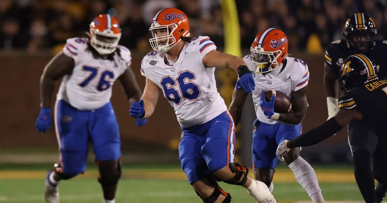 Florida Gators center Jake Slaughter. (Maddie Washburn/UAA Photo)