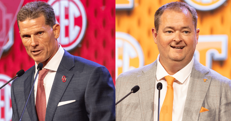 Oklahoma HC Brent Venables, Tennessee HC Josh Heupel