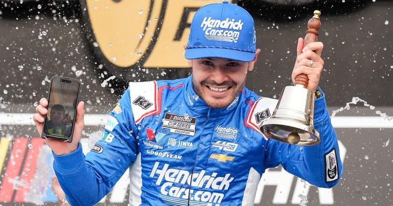 Kyle Larson Victory Lane Indianapolis