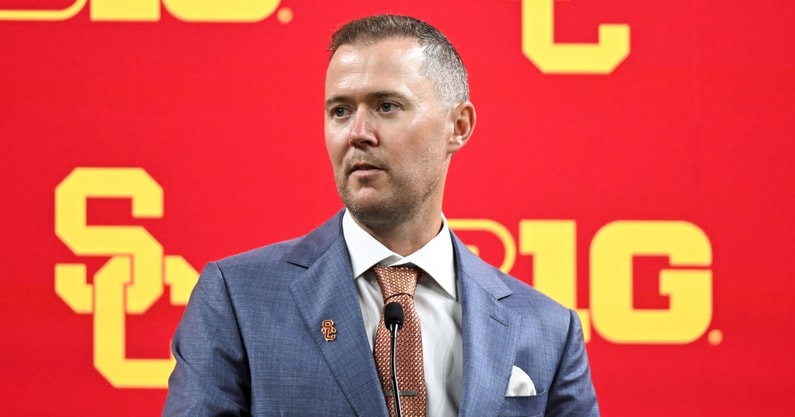 Lincoln Riley, USC, at Big Ten Media Days Lincoln Riley, USC  - © Robert Goddin-USA TODAY Sports