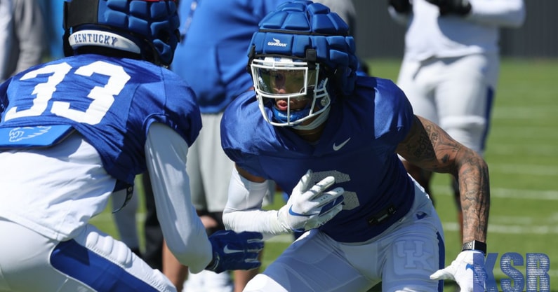 Dane Key at Kentucky football practice